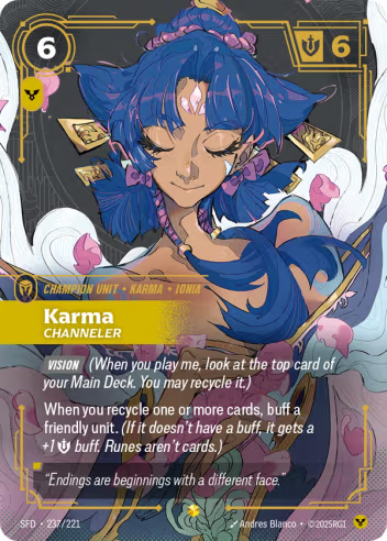 Riftbound Spiritforged 237/221 Karma Channeler (Showcase)