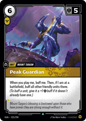 Riftbound Origins 223/298 Peak Guardian Foil