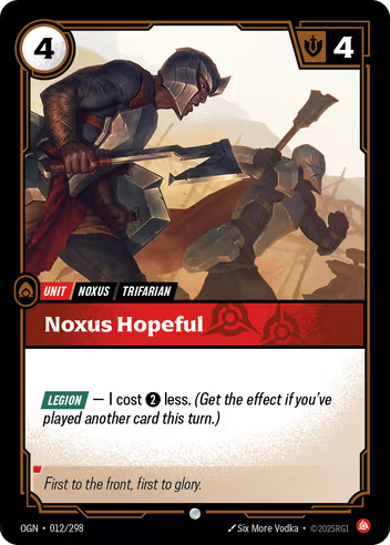 Riftbound Origins 012/298 Noxus Hopeful Foil