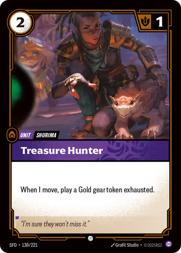 Riftbound Spiritforged 130/221 Treasure Hunter Foil