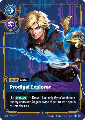 Riftbound Spiritforged 199/221 Ezreal Prodigal Explorer