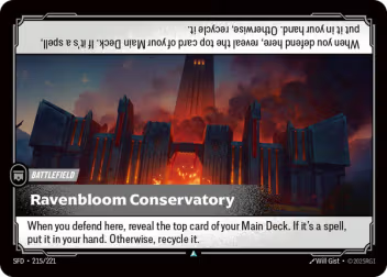 Riftbound Spiritforged 215/221 Ravenbloom Conservatory Foil