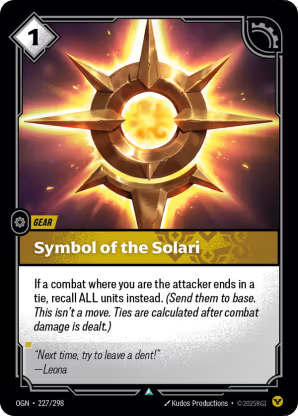 Riftbound Origins 227/298 Symbol of the Solari