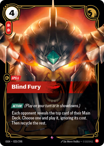 Riftbound Origins 025/298 Blind Fury