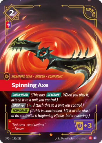 Riftbound Spiritforged 186/221 Spinning Axe