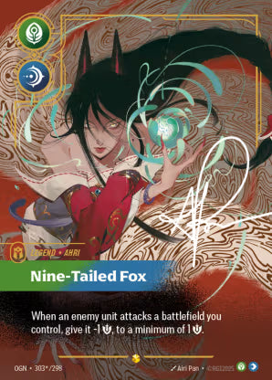 Riftbound Origins 303a/298 Ahri, Nine-Tailed Fox (Showcase)