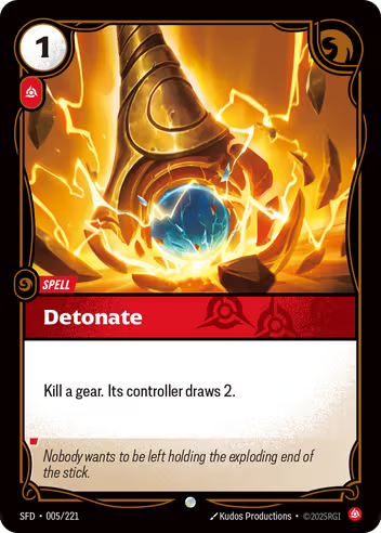 Riftbound Spiritforged 005/221 Detonate Foil