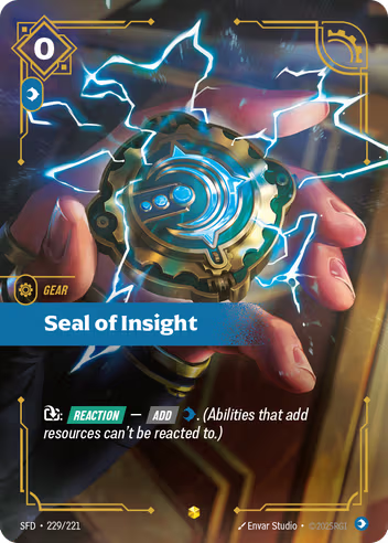 Riftbound Spiritforged 229/221 Seal of Insight (Showcase)