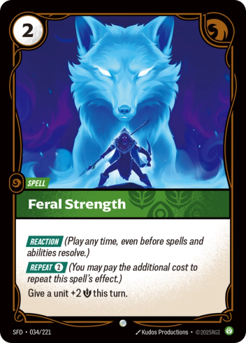Riftbound Spiritforged 034/221 Feral Strength