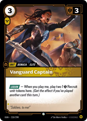 Riftbound Origins 218/298 Vanguard Captain Foil