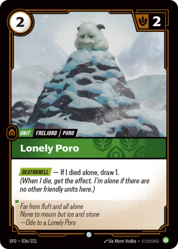 Riftbound Spiritforged 036/221 Lonely Poro