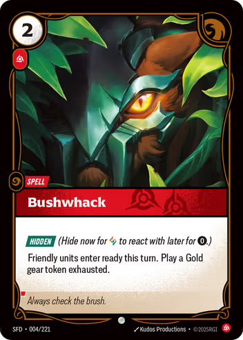 Riftbound Spiritforged 004/221 Bushwhack Foil