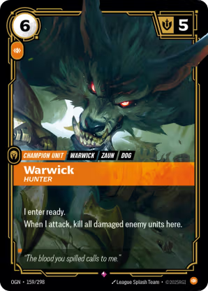 Riftbound Origins 159/298 Warwick Hunter