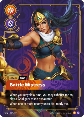 Riftbound Spiritforged 203/221 Sivir Battle Mistress