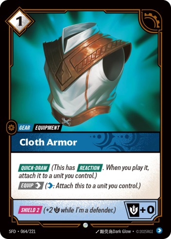 Riftbound Spiritforged 064/221 Cloth Armor