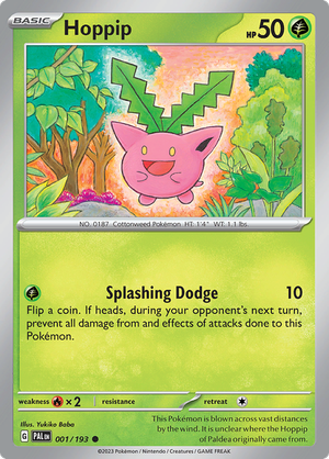 SV Paldea Evolved 001/193 Hoppip Reverse Holo