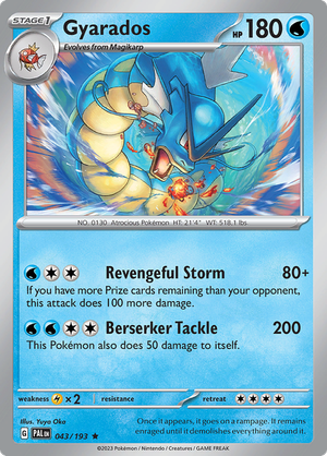 SV Paldea Evolved 043/193 Gyarados Reverse Holo