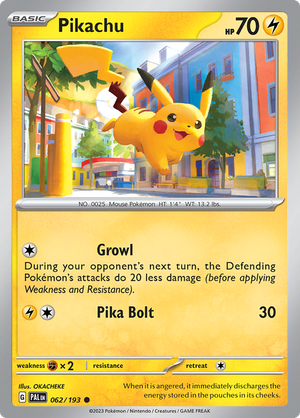 SV Paldea Evolved 062/193 Pikachu