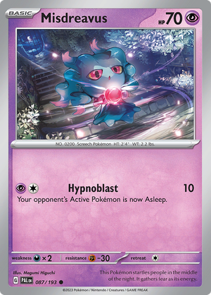 SV Paldea Evolved 087/193 Misdreavus Reverse Holo