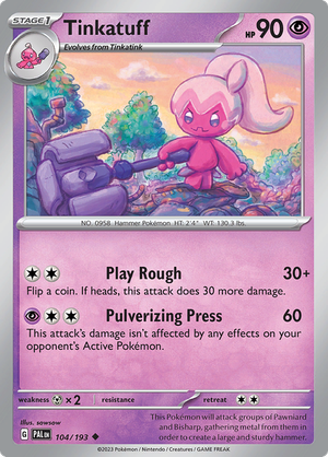 SV Paldea Evolved 104/193 Tinkatuff Reverse Holo