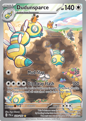 SV Paldea Evolved 229/193 Dudunsparce Illustration Rare