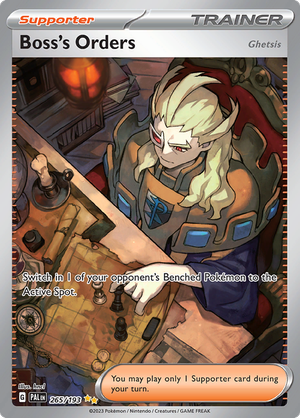 SV Paldea Evolved 265/193 Boss's Orders (Ghetsis) Special Illustration Rare