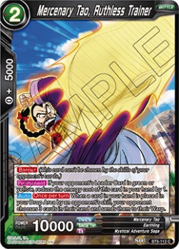 DBS Destroyer Kings BT6-112 Mercenary Tao, Ruthless Trainer