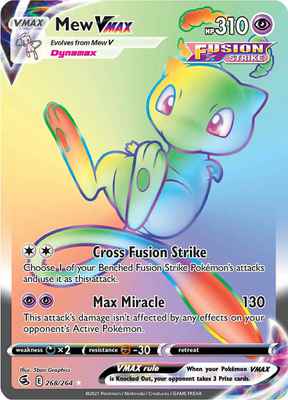 SWSH Fusion Strike 268/264 Mew Vmax Rainbow Rare