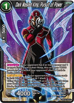 DBS Supreme Rivalry BT13-147 Dark Masked King, Pursuit of Power Foil