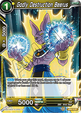 DBS Series 6 Starter Rising Broly SD8-010 Godly Destruction Beerus Foil