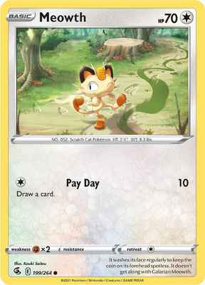 SWSH Fusion Strike 199/264 Meowth