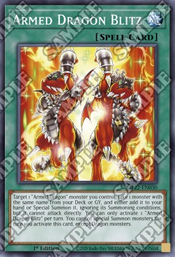 Yu-Gi-Oh! 2022 Tin of the Pharaoh's Gods Mega Pack MP22-EN030 Armed Dragon Blitz