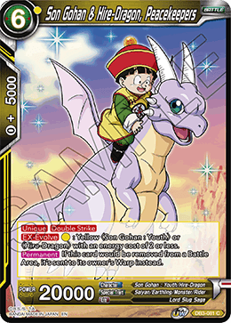 DBS Draft Box 6: Giant's Force DB3-081 Son Gohan & Hire-Dragon, Peacekeepers