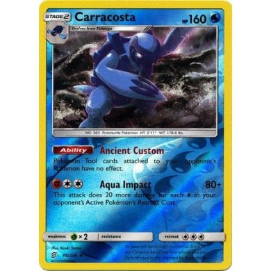 SM Unified Minds 045/236 Carracosta Reverse Holo