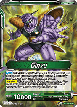 DBS Rise of the Unison Warrior BT10-061 Ginyu / Ginyu, New Leader of the Force (Leader) Foil