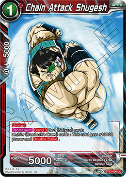 DBS Supreme Rivalry BT13-008 Chain Attack Shugesh