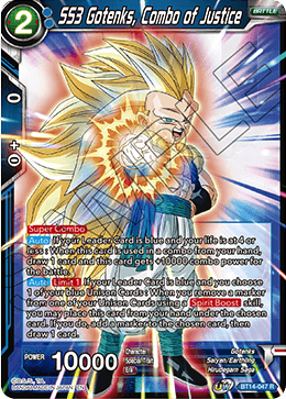 DBS Cross Spirits BT14-047 SS3 Gotenks, Combo of Justice Foil