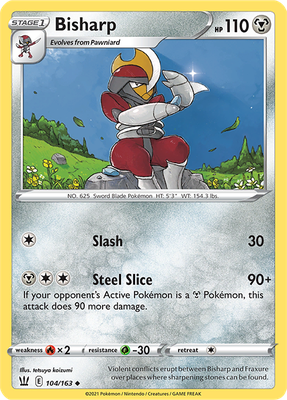 SWSH Battle Styles 104/163 Bisharp Reverse Holo