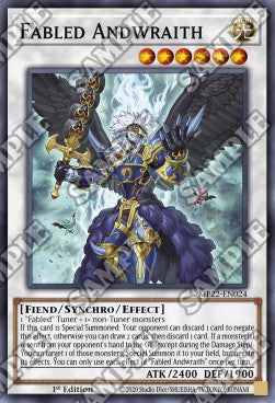 Yu-Gi-Oh! 2022 Tin of the Pharaoh's Gods Mega Pack MP22-EN024 Fabled Andwraith