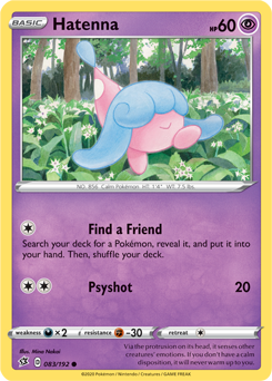 SWSH Rebel Clash 083/192 Hatenna Reverse Holo
