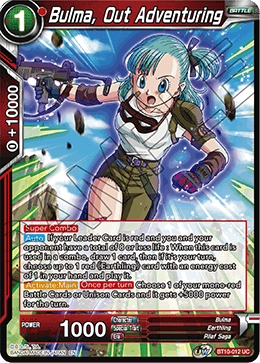 DBS Rise of the Unison Warrior BT10-012 Bulma, Out Adventuring Foil