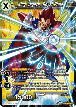 DBS Expansion Set 13: Special Anniversary Box 2020 EX13-22 King Vegeta, Royal Pride