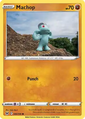 SWSH Lost Origin 086/196 Machop Reverse Holo