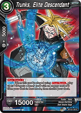 DBS Rise of the Unison Warrior BT10-130 Trunks, Elite Descendant Foil