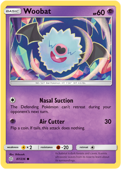 SM Cosmic Eclipse 087/236 Woobat Reverse Holo