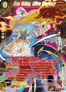 DBS Realm of the Gods BT16-005 Son Goku, Ultra Mastery SPR