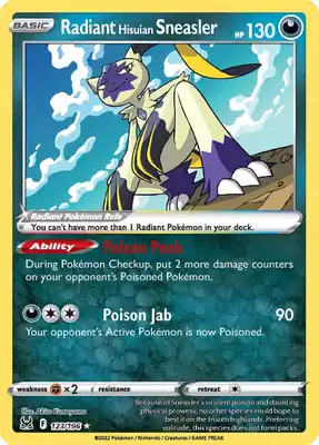SWSH Lost Origin 123/196 Radiant Hisuian Sneasler