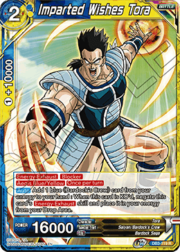 DBS Draft Box 6: Giant's Force DB3-119 Imparted Wishes Tora