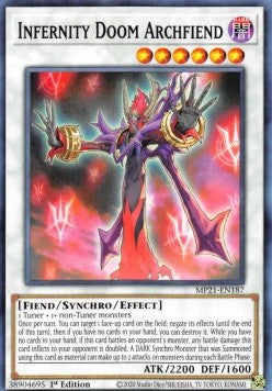 Yu-Gi-Oh! 2021 Tin of Ancient Battles Mega Pack MP21-EN187 Infernity Doom Archfiend