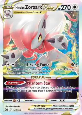 SWSH Lost Origin 147/196 Hisuian Zoroark Vstar